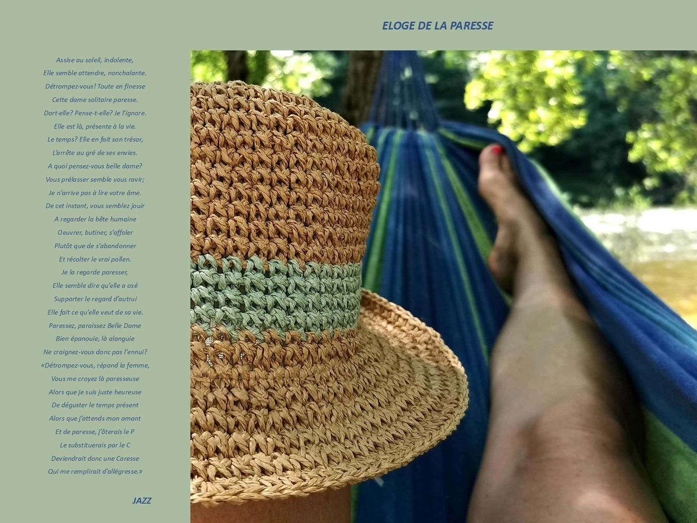 Eloge de la paresse — Autre, 2024 — œuvre de JAZZ