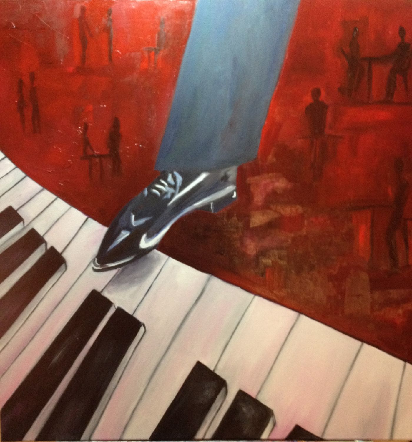 Jazzy Bar — Huile sur toile, 2013 — œuvre de JAZZ