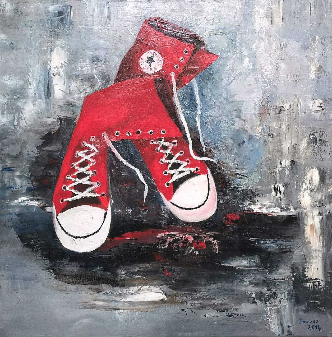 Favourite shoes — Huile sur toile, 2014 — œuvre de JAZZ