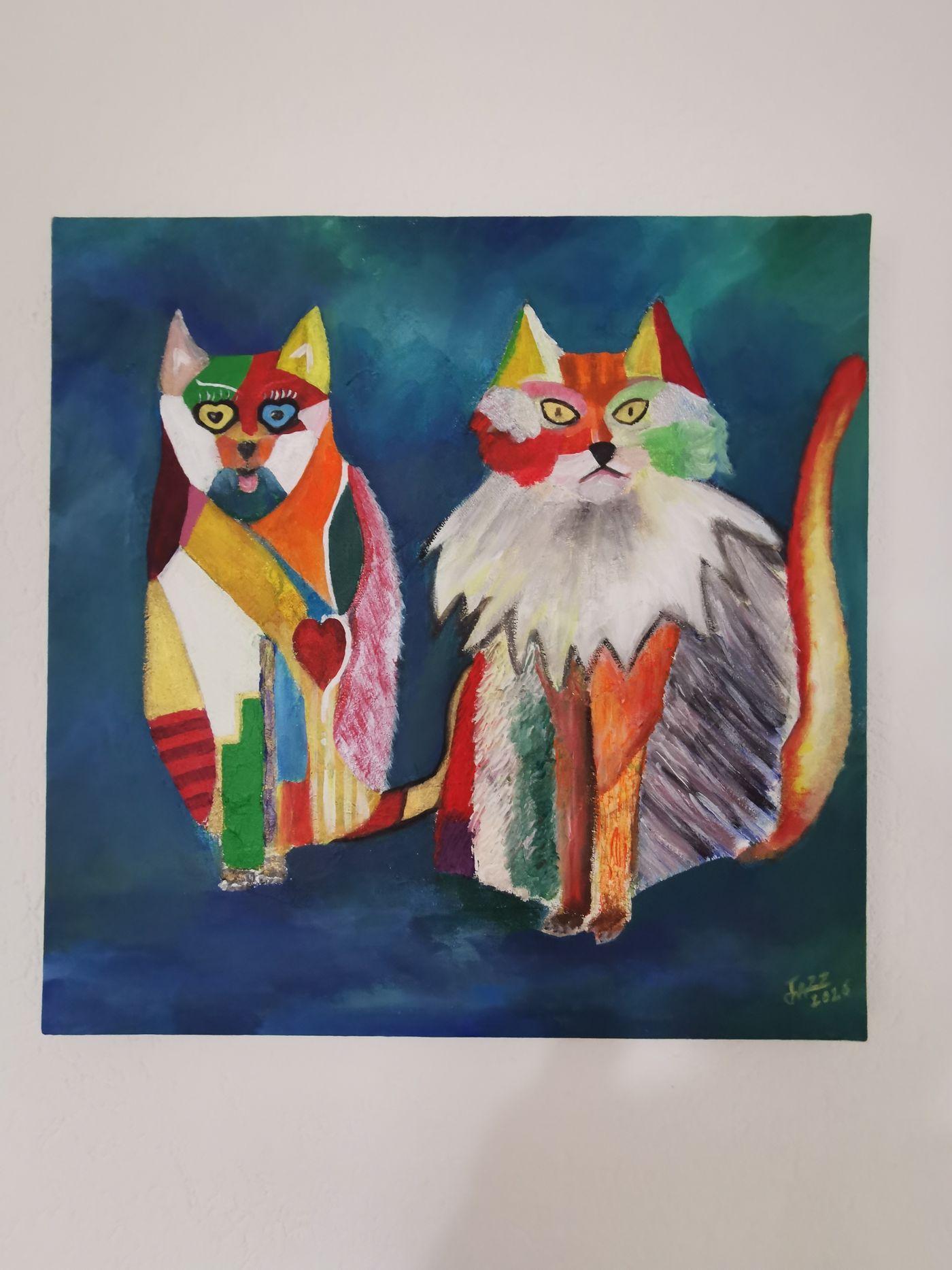 Chats GPT — Acrylique sur toile, 2025 — œuvre de JAZZ