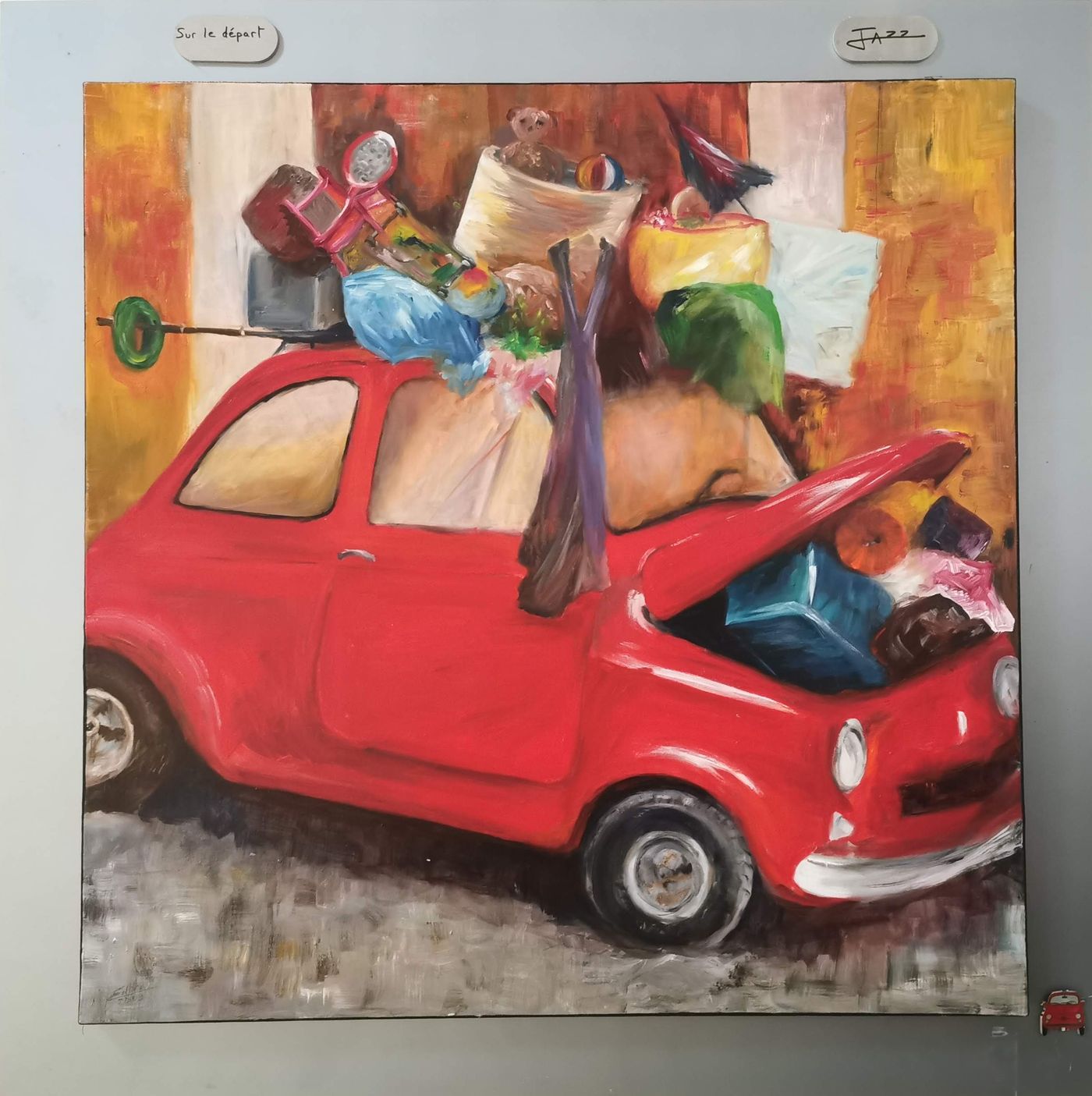 Sur le départ... — Huile sur toile, 2009 — œuvre de JAZZ