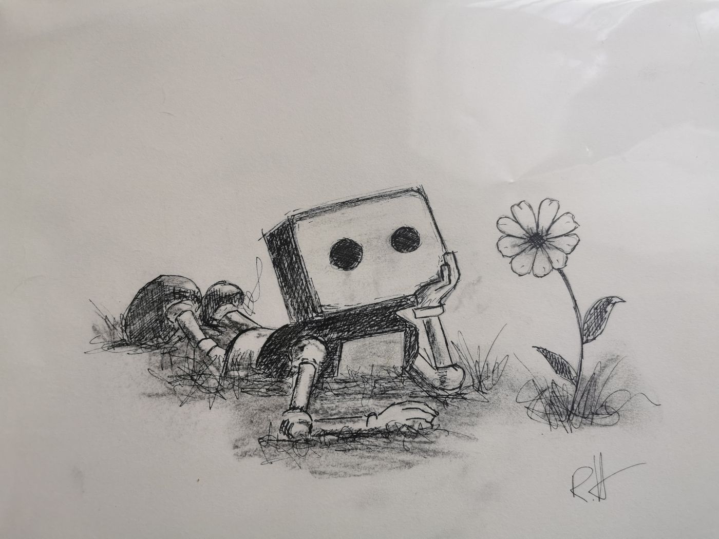 Dessin I-bot heart — œuvre de Rusty-Heart