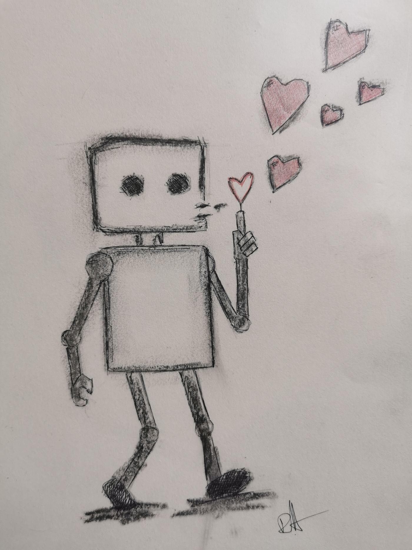 Dessin I-bot souffle au coeur — œuvre de Rusty-Heart