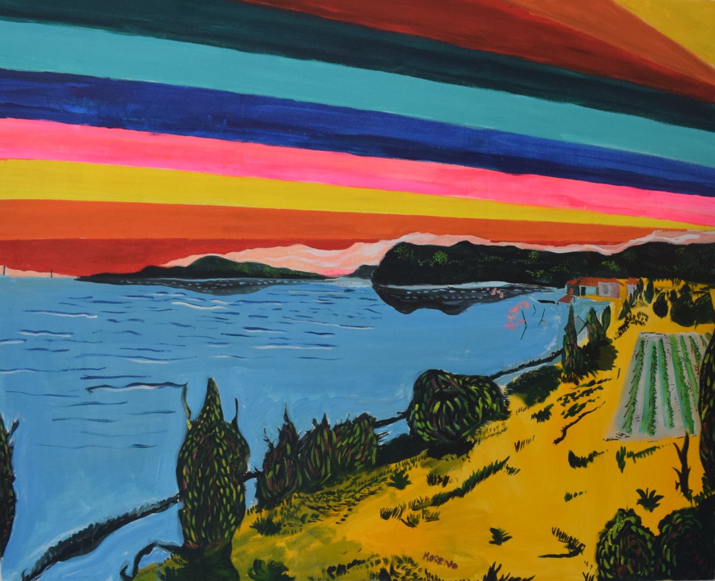 Hippie dream — Acrylique sur toile, 2023 — œuvre de Jean-Baptiste Moreno