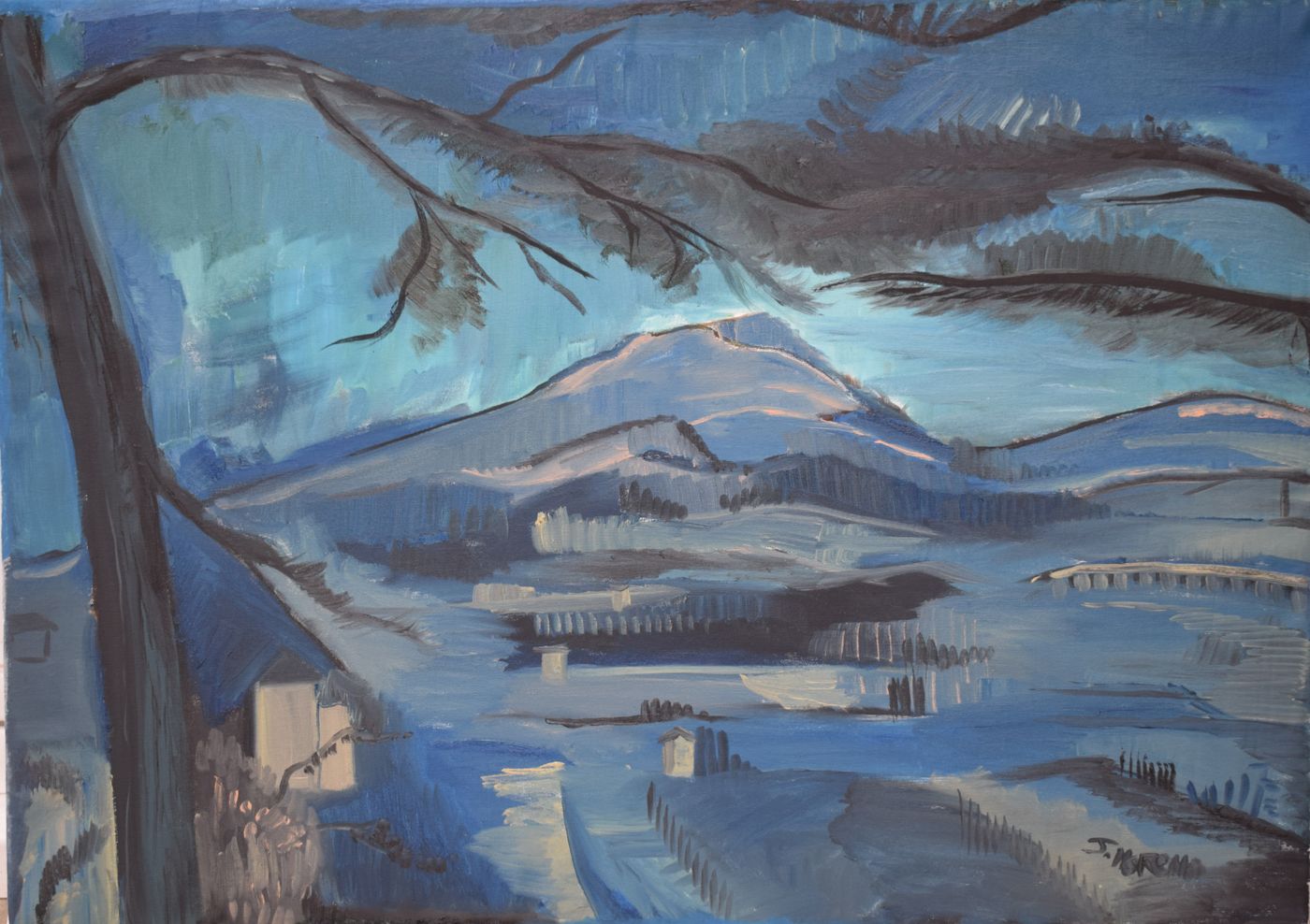 作品 Aurore sur la montagne Saint-Victoire — Jean-Baptiste Moreno