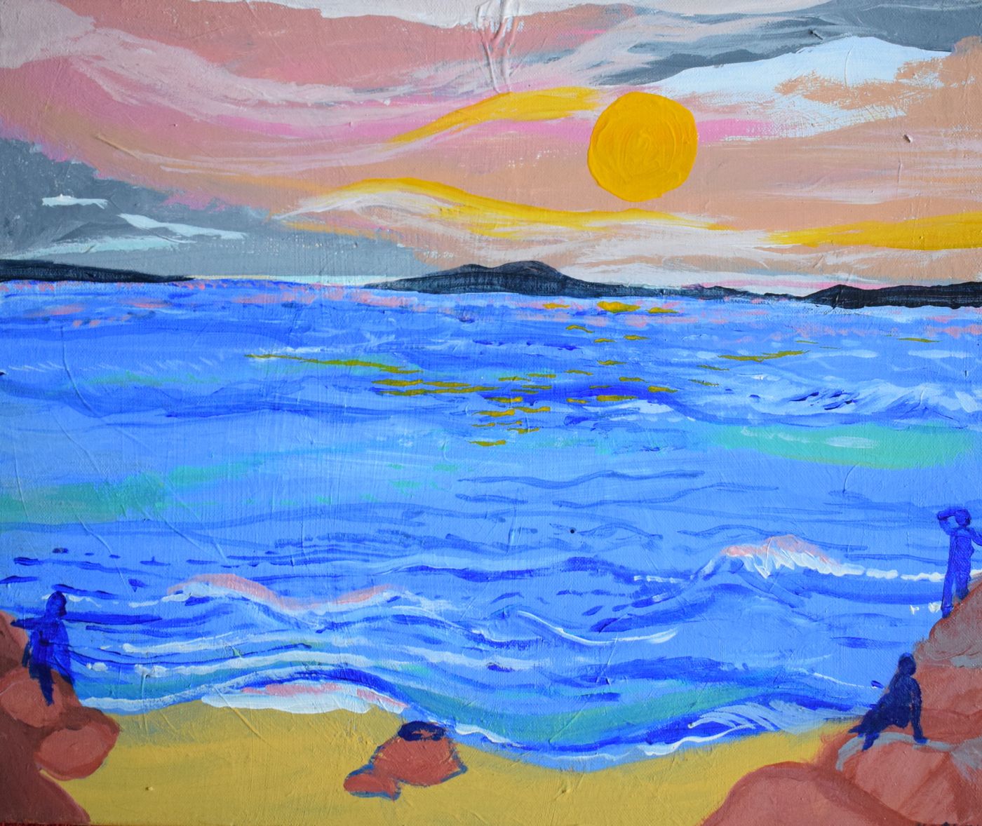 Bleu horizon — Acrylique sur toile, 2024 — œuvre de Jean-Baptiste Moreno