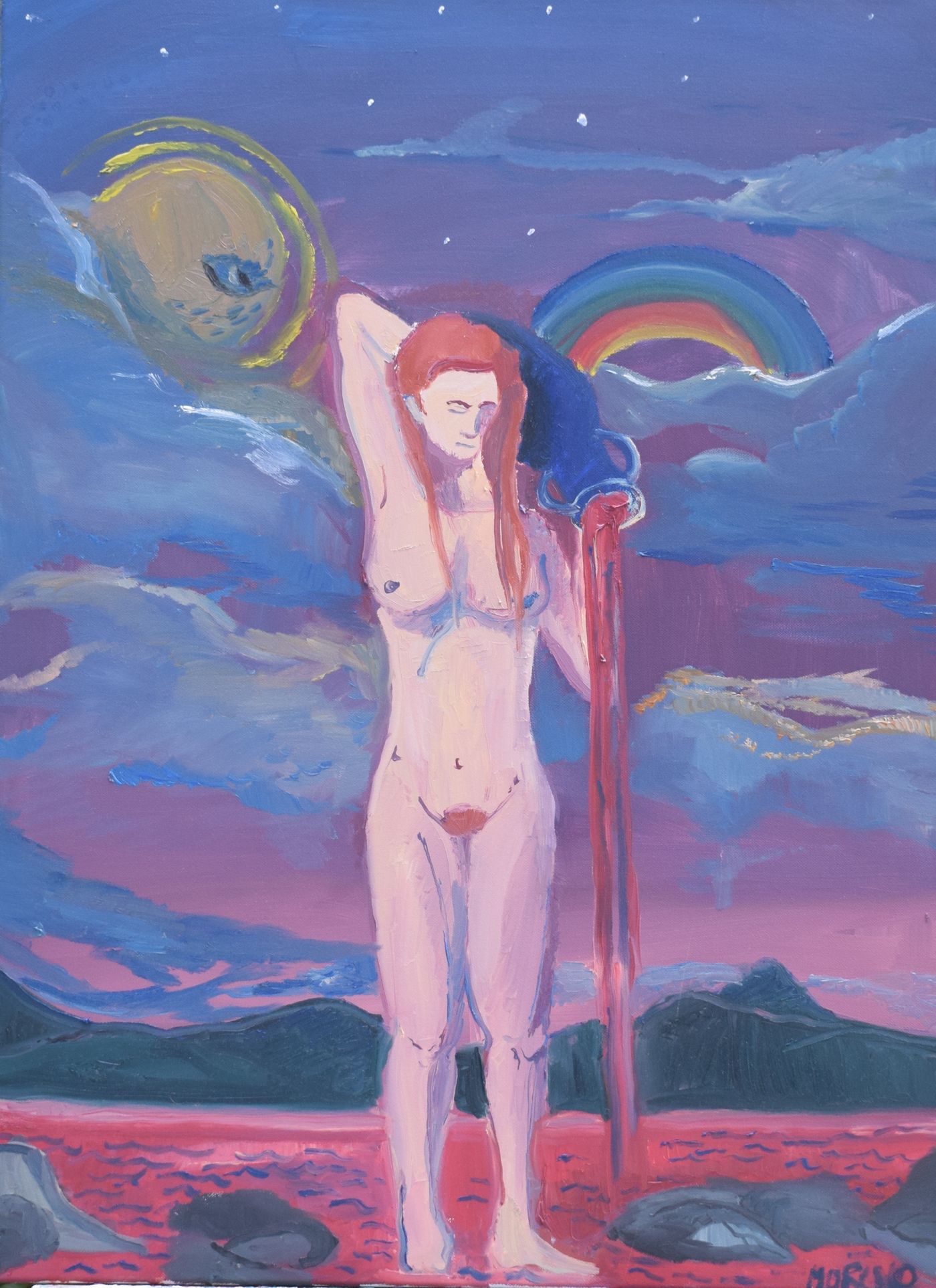 La mer de Vin — Huile sur toile, 2025 — œuvre de Jean-Baptiste Moreno