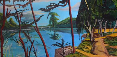 Les branches de sang — Acrylique sur toile, 2023 — œuvre de Jean-Baptiste Moreno, art Expressionisme, fauvisme, art contemporain