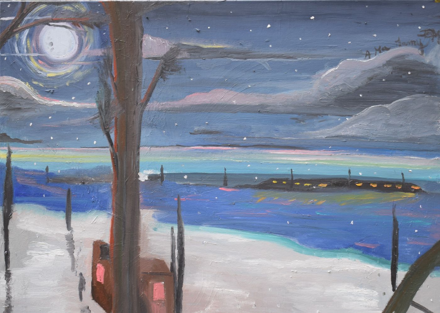 Le temps passe — Huile sur toile, 2025 — œuvre de Jean-Baptiste Moreno