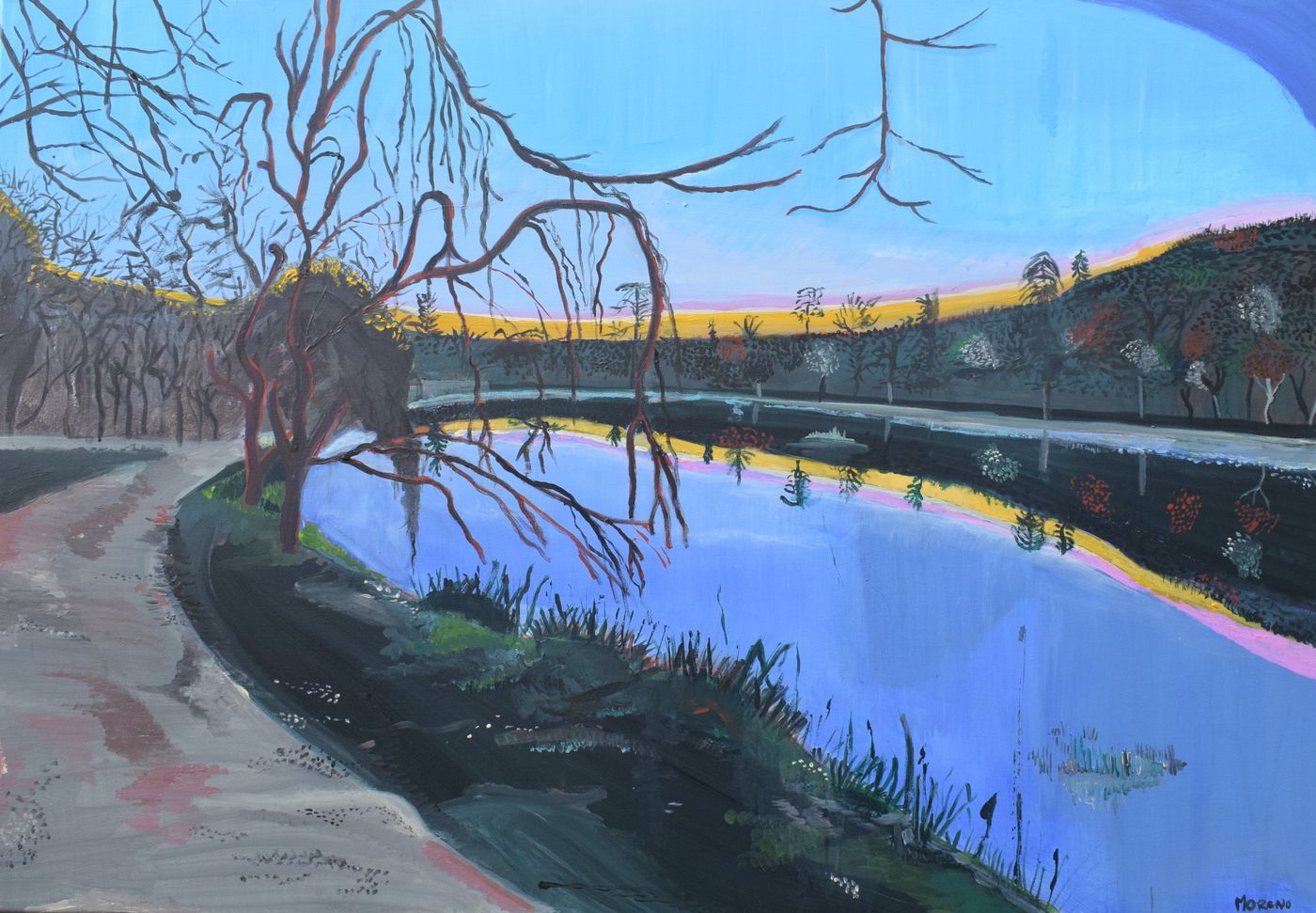 Les étangs de Corot — Acrylique sur toile, 2022 — œuvre de Jean-Baptiste Moreno