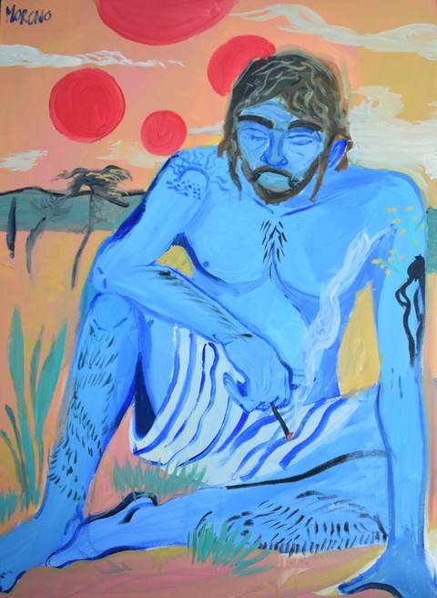 Le deuil — Acrylique sur toile, 2023 — œuvre de Jean-Baptiste Moreno, art Expressionisme, fauvisme, art contemporain