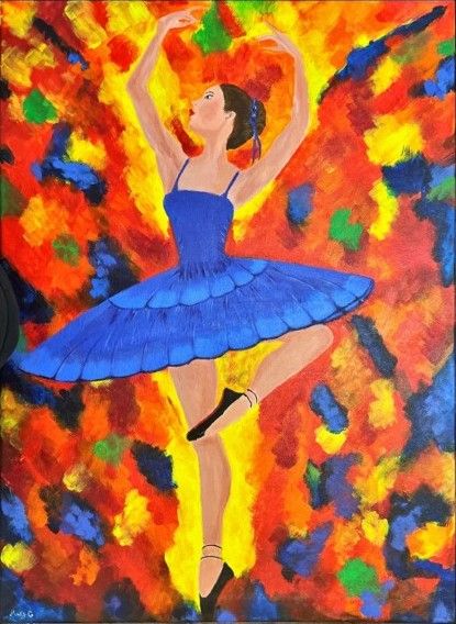 Grâce Céleste by Mary G — Acrylique sur toile, 2024 — œuvre de Mary G, art Art figuratif