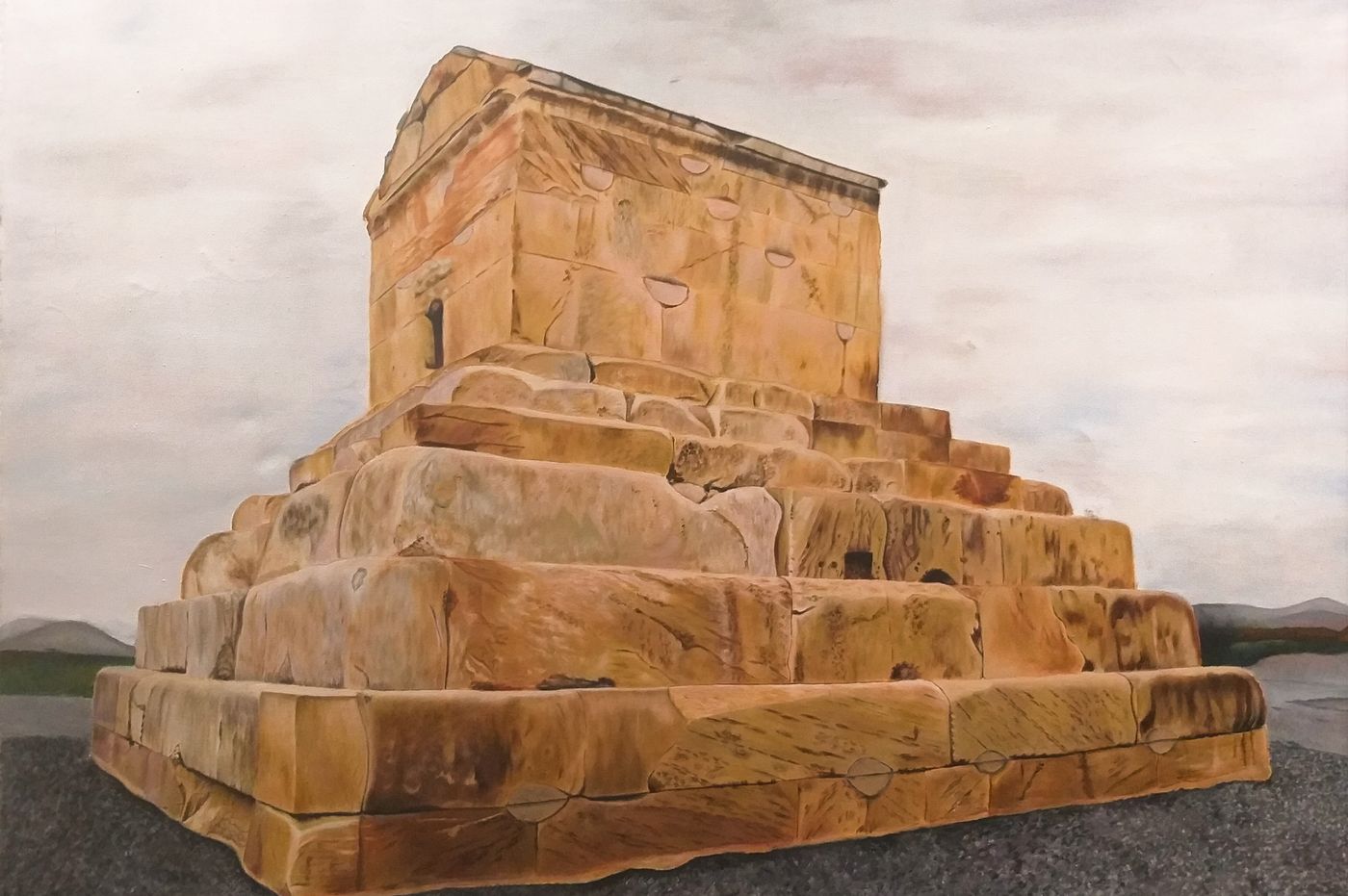 Le Silence de Pasargades by Mary G — Huile sur toile, 2016 — œuvre de Mary G