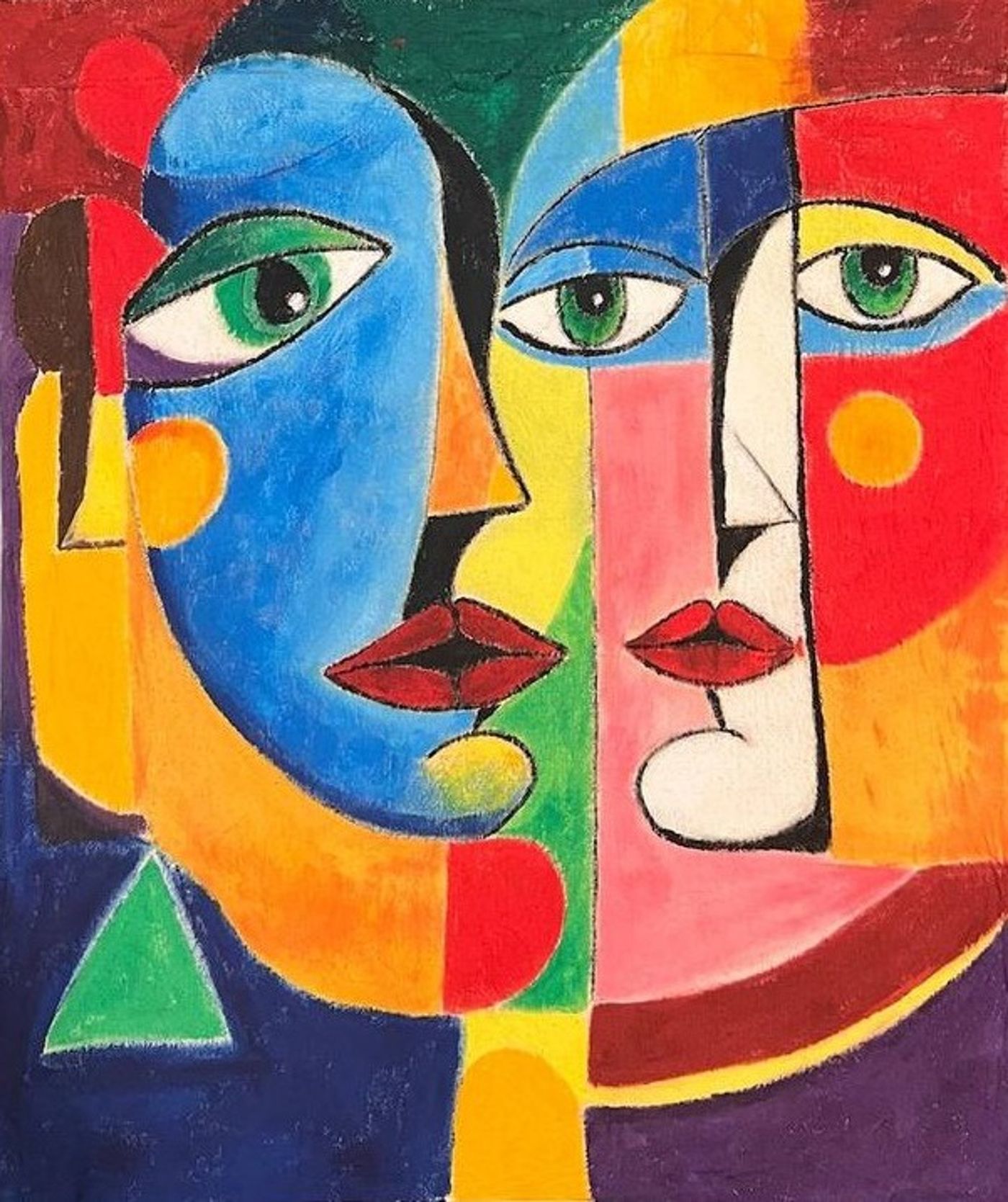 Identités Entrelacées by Mary G — Acrylique sur toile, 2026 — œuvre de Mary G, art Art figuratif
